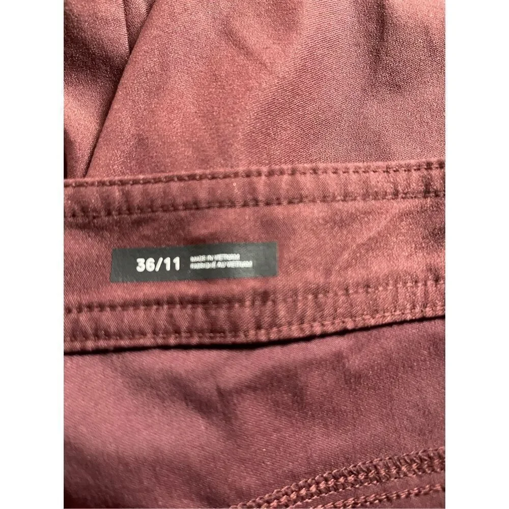 Prana Mens Maroon Standard Fit Flat Front Casual Chino Shorts Size 36/11